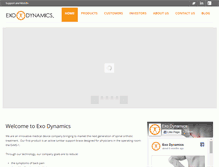 Tablet Screenshot of exodynamicsmedical.com